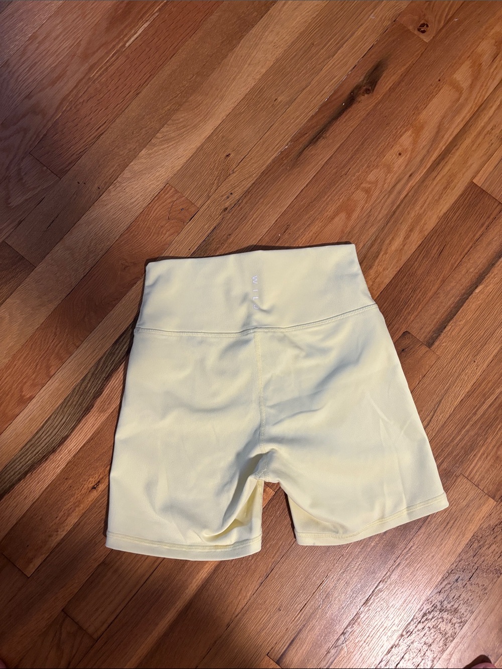 Women’s High-Rise Pale Yellow Bike Shorts